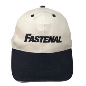 Fastenal Strapback Baseball Cap Beige One Size Adjustable Embroidered Cotton